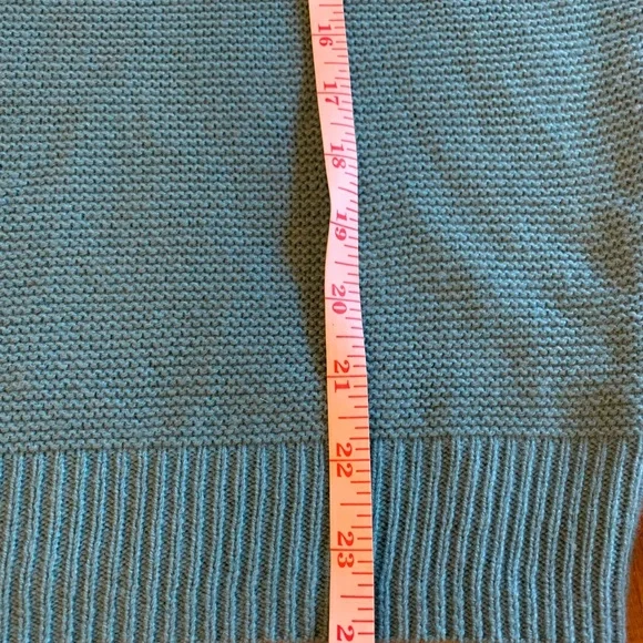 The Reset by R Label Wool Cashmere Blue Funnel Neck Sweater L/XL Top - Picture 6 of 10